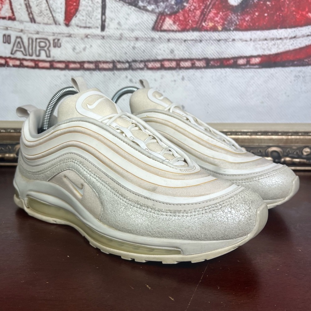 Nike Air Max 97 Women's Running Shoes Size 9 Pale Pink Summit White Light Bone